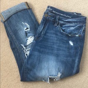 NY and Company High waist boyfriend cropped size12